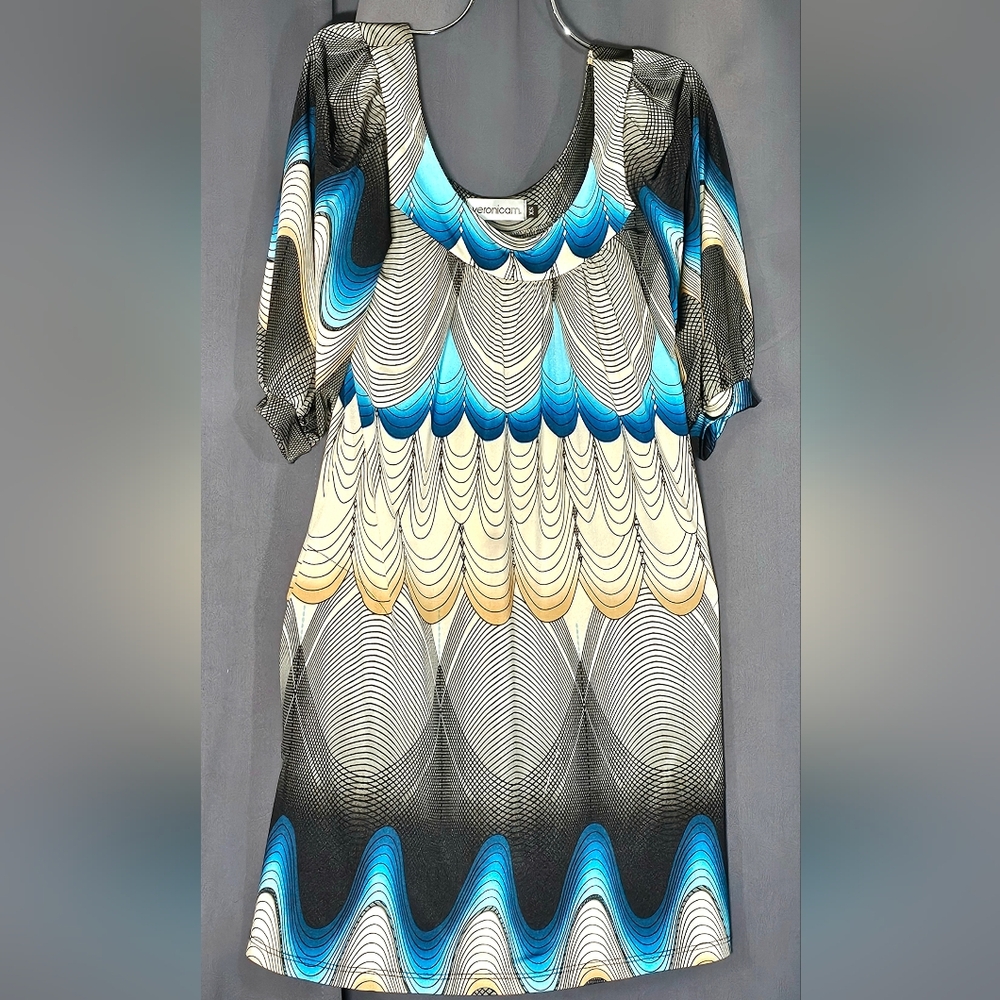 Veronica M midi dress Half Sleeve, Multicolor, Size XS W/ Pockets I63